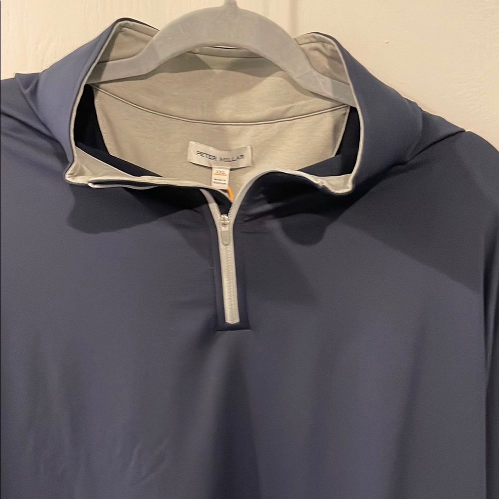 Peter Millar Navy Quarter-Zip Pullover